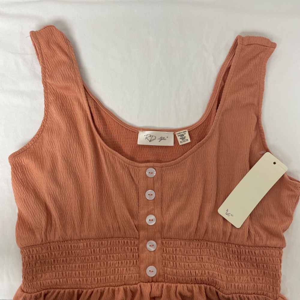 Mid-Length Dress Peach Orange RD Style Women’s Size Medium NEW - Picture 7 of 14